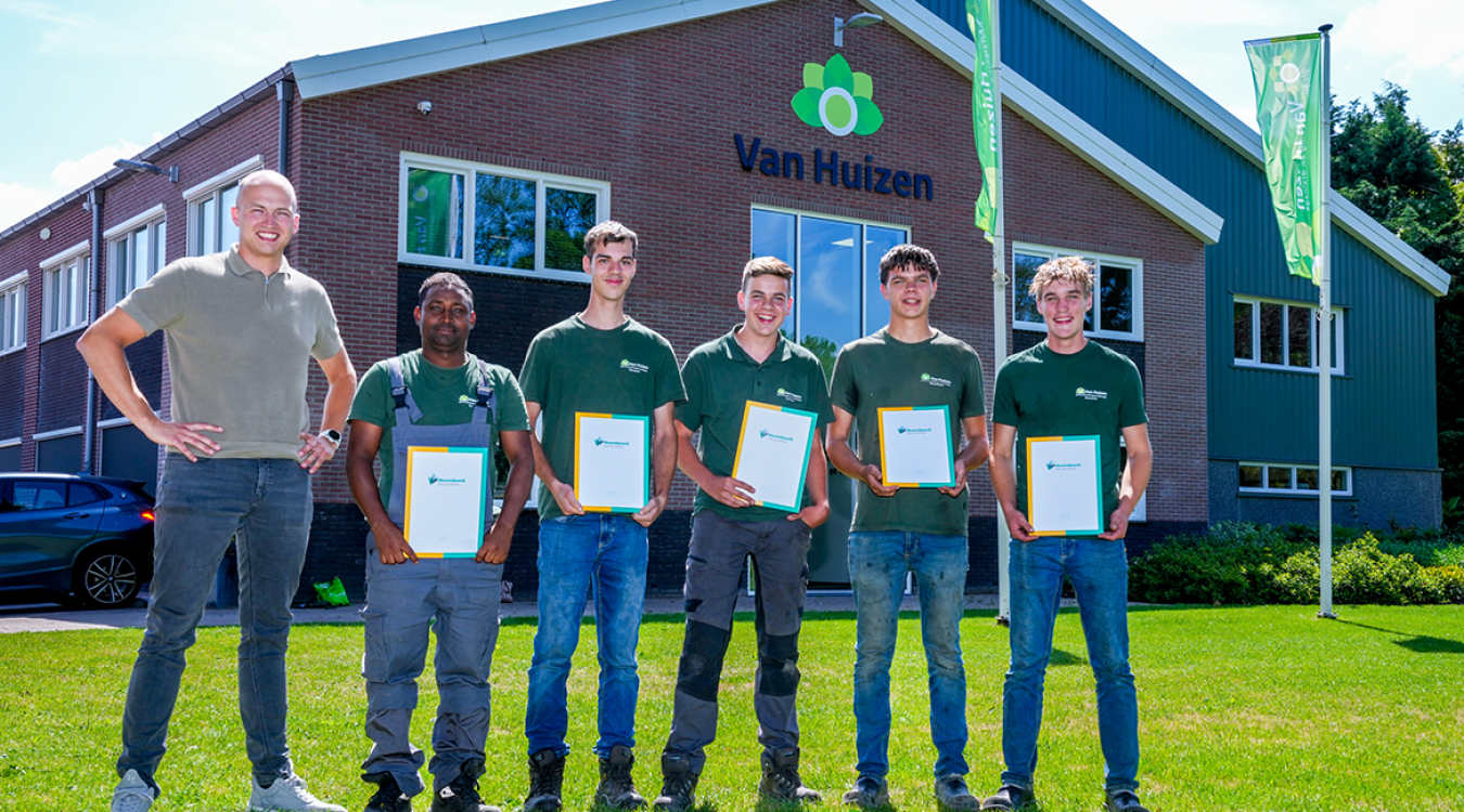 Diplomering bedrijfsopleiding Van Huizen, Hoornbeeck College